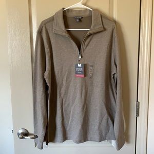 Medium tan van heusen flex 3/4 zip sweater